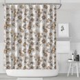 thumbnail image 1 of Beige Daisy Pattern Shower Curtain 72"x84" ,Bathroom Decorative Shower Curtains Set with 12 Hooks,Modern Waterproof Washable Shower Curtain, 1 of 6