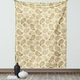 thumbnail image 1 of Beige Decor Tapestry, Oriental Ethnic Traditional Paisley Detailed Motifs and Color Contours Persian Theme, Wall Hanging for Bedroom Living Room Dorm Decor, 60W X 80L Inches, Cream, by Ambesonne, 1 of 5