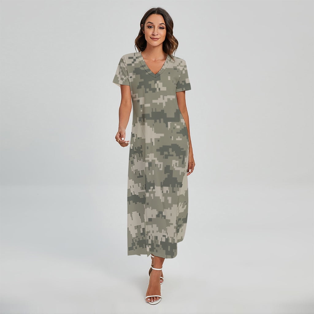 elephant maxi dress Plus Size Rainbow Elephant Smocked Maxi Dress in Green
