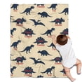thumbnail image 1 of Beige Dinosaurs Names Pattern Blanket,Comfortable Soft Flannel Throw Blanket,All Season,Warm Lightweight Blankets for Sofa Bed Couch Living Room Chair,30"x40", 1 of 4