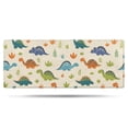thumbnail image 1 of Beige Dinosaurs Plants Leaves Pattern Bathroom Rugs Mat,Non Slip Microfiber Bathroom Rug,Rubber Backing,Soft Bathroom Mats for Bathroom Floor,Tub and Shower,60x24in(150x60cm), 1 of 3