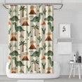 thumbnail image 1 of Beige Dinosaurs Volcanoes Pattern Shower Curtain 72"x72" ,Bathroom Decorative Shower Curtains Set with 12 Hooks,Modern Waterproof Washable Shower Curtain, 1 of 6