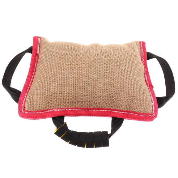 Beige Dog Bite Pillow Toy - Tough, Durable Dog Tug for Medium to Large Dogs - for Training & Fun Interactive Play