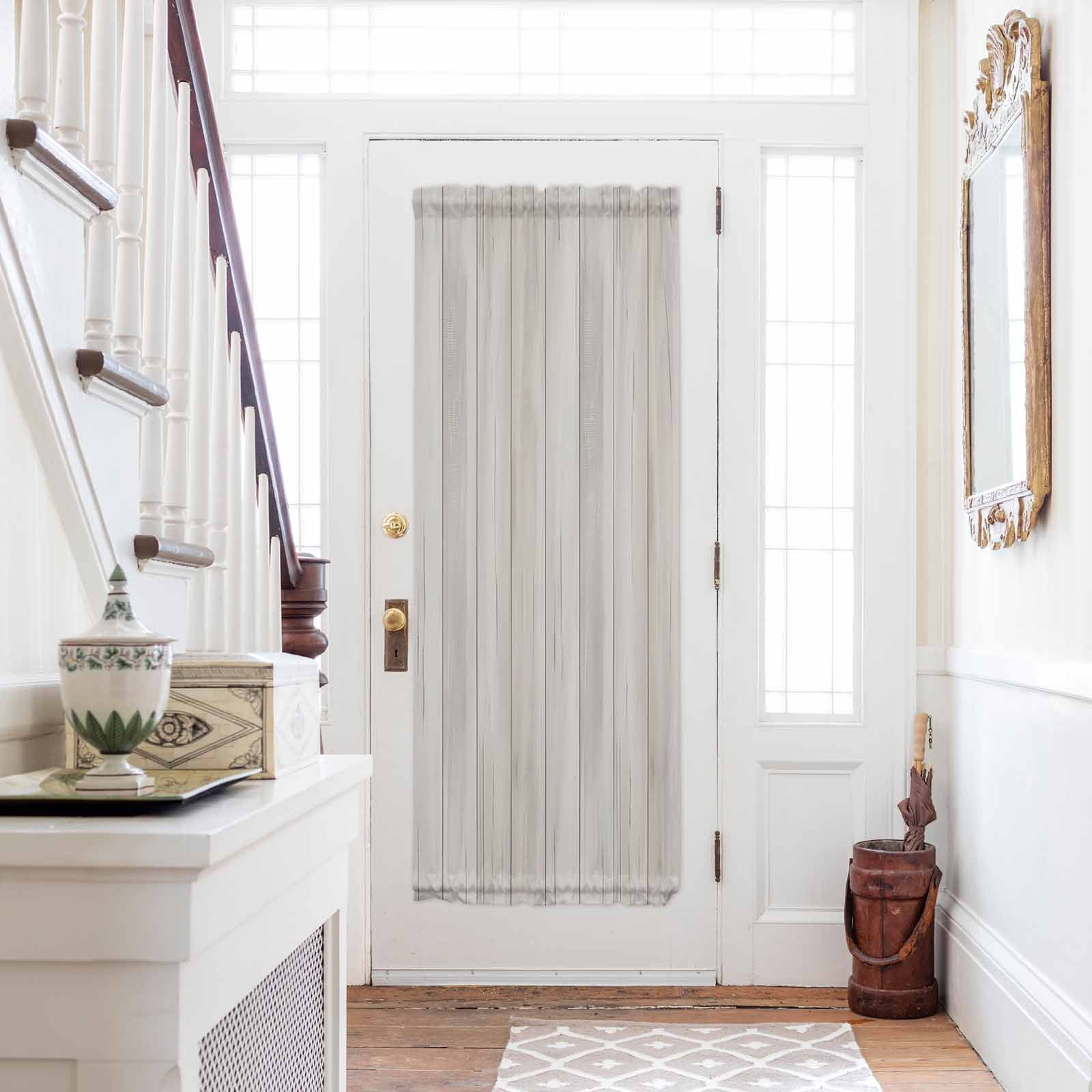 Beige Door Curtains for Door Window, French Sidelight Front Back Door