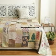 thumbnail image 1 of Beige Embrodiery Beautiful Handmade Vintage Silk Sari Jari Patchwork Khambhadiya Kantha Quilting Kantha Quilt Reversible Bed Cover Assoted Kantha Quilt Throw Blanket / Twin/Queen/King, 1 of 4