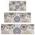 thumbnail image 1 of Beige Ethnic Mandala Pattern Kitchen Rugs Sets Of 3,Kitchen Runner Rugs Non Skid Washable,Decorative Kitchen Floor Mats for Kitchen,Sink,Laundry,17"x30"+ 17"x47" + 17"x59", 1 of 6