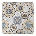 thumbnail image 1 of Beige Ethnic Mandala Pattern Square Fitted Tablecloth with Elastic Edge,Square Table Cover,Washable Elastic Table Cover for Home Kitchen Party Decor 36"x36", 1 of 6