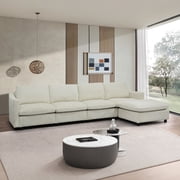 Beige, Extra Heavy - Duty Abrasion - Ergonomic Seating with Resilient Foam - Apartment and Living Room - Quick to Fluff Up