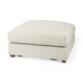thumbnail image 1 of Beige Fabric Covered Full Size Ottoman, 1 of 9
