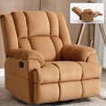 thumbnail image 1 of Beige Fabric Recliner Chair For Living Room, 360° Swivel, Rocking, Extra Large, Manual Handle, Heavy Duty Swivel Rocking Chair, Fabric, Oversized, Manual, Duty, Cushion Back Primary Space, 1 of 6