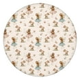 thumbnail image 1 of Beige Fairy Mushroom Pattern Round Fitted Tablecloth with Elastic Edge,Dining Table Cover Waterproof,Outdoor Round Tablecloth for Camping,Dining,Indoor and Outdoor, 1 of 7