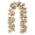 thumbnail image 1 of Beige Fall Maple Leaves Garland, 5.7Ft Artificial Maple Leaf Autumn Garland Hanging Fall Vines Table Decorations Front Door Fall Decor Thanksgiving Decorations Decor Outside Indoor Decor 1Pc,Beige, 1 of 9