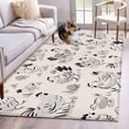 thumbnail image 1 of Beige Farm Chicken Area Rugs 3x5 ft Country Farmhouse Black White Rooster Chick Eggs Washable Rug Non Slip Indoor Carpet Absorbent Floor Mat for Living Room Bedroom Dining Room, 1 of 9