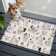 thumbnail image 1 of Beige Farm Chicken Front Door Rugs 2x3 ft Country Farmhouse Black White Rooster Chick Eggs Small Rug for Entryway Non Slip Washable Bathroom Door Mat Absorbent Floor Mat for Indoor Entrance, 1 of 9