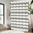 thumbnail image 1 of Beige Farmhouse Shower Curtain Set, Modern Boho Tassel Fabric Shower Curtain, Cream Abstract Tribal Geometric Shower Curtains for Country Aesthetic Bathroom Decor, 72 x 72, 1 of 6
