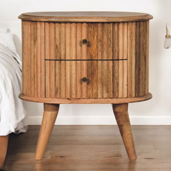 Beige Finish Bedside | Drawer Storage Near Bed | Bedroom Look