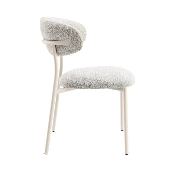 Beige Finish with Gray Fabric / Dining Table Pair / Comfortable Seating