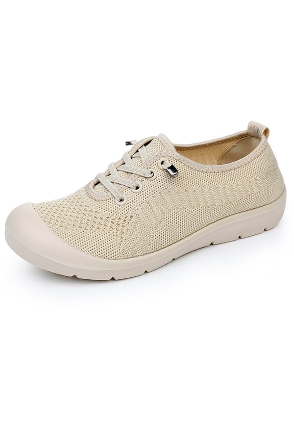 Beige Flats Shoes Women Casual Shoes Round Toe Solid-Color Soft-Soled Versatile Leisure Outdoor Indoor Size 38 Package Includes 1 Pair Shoes 24 Inches Foot Length