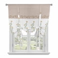 thumbnail image 1 of Beige Floral Balloon Curtains 63 Inch Length for Living Room/Bedroom, Spring Summer Botanical Flowers Rod Pocket Privacy Door Curtains Decorative Tie Up Shade for Window 52"x63", 1 of 8