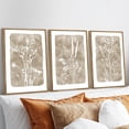thumbnail image 1 of TOARTi Beige Floral Canvas Wall Art Neutral Wildflower Framed Prints Vintage Botanical Artwork Set of 3 for Living Room Bedroom Office 16x24 Inch, 1 of 11