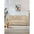 thumbnail image 1 of Beige Floral Couch Cover, Vintage Spring Botanical Flowers Sofa Cover Blanket for 3 Cushion Couch, Sectional Sofa Slipcover Furniture Protector for Living Room Bedroom 71''x134'', 1 of 9
