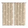 thumbnail image 1 of Beige Floral Kitchen Curtains Window Panels, Vintage Spring Botanical Flowers Insulated Window Treatment Curtain, Grommet Curtains for Bedroom/Living Room/Bathroom, 2 Piece 52"Wx84"L, 1 of 8