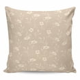 thumbnail image 1 of Beige Floral Pillow Covers 20x20 Inch Decorative Throw Pillow Cover, Vintage Spring Botanical Flowers Sofa Pillowcases Accent Cushion Case Home Decor Bedroom Living Room, 1 of 6