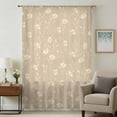 thumbnail image 1 of Beige Floral Sheer Curtains 72 Inches Long, Vintage Spring Botanical Flowers Light Filering Curtains, Breathable Simi Curtain Privacy Drapes for Living Room Bedroom Lightweight Window Treatment, 1 of 9
