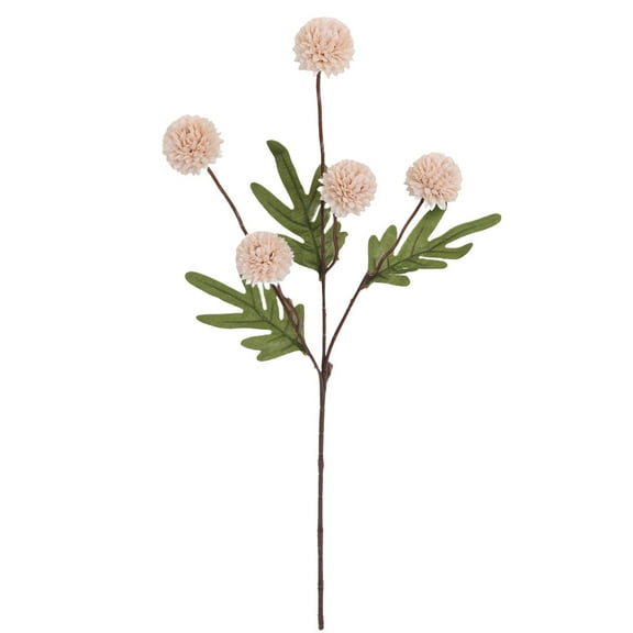 Beige Flowers Artificial + Eucalyptus, Fake Mums Long Stem Faux Flowers For Vase, Tan Nude Cream Neutral Floral, Pom Pom Chrysanthemum Floral Arrangements, Silk Mini Faux Kiku Flower bulk