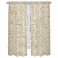 thumbnail image 1 of Beige Flowers Kitchen Curtain for Berdoom Living Room Cafe 72 Inch Length, Spring Floral Farmhouse Retro Art Tiers Curtains Light Filtering Drapes Rod Pocket Window Treatment 2 Panels 52"Wx72"L, 1 of 8