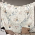 thumbnail image 1 of Beige Flowers Large Tapestry for Bedroom Wall Hanging Tapestry, Watercolor Farmhouse Botanical Floral Ceiling Backdrop Tapestries Poster Blanket Wall Decor for Teens Room Living Room Dorm 100" x 59", 1 of 8