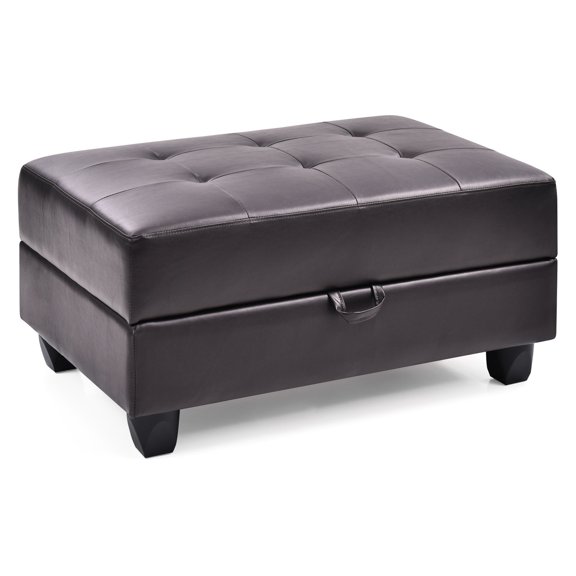 Beige Foam - Filled Ottoman / Stylish Seating for Dorm Rooms