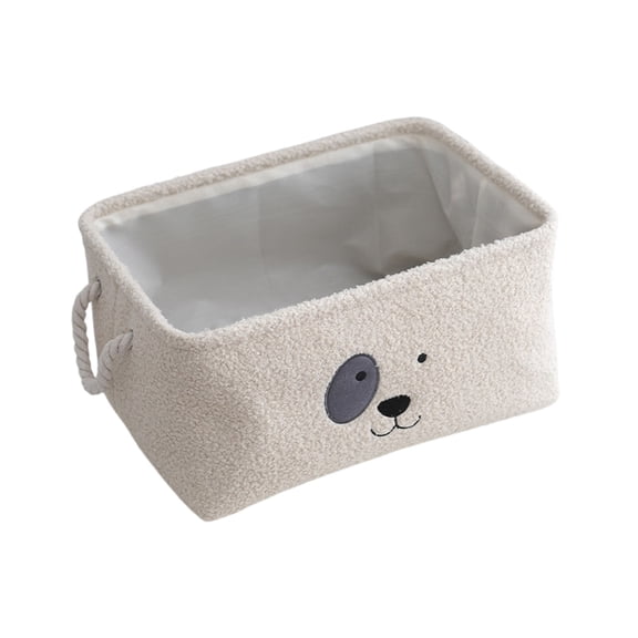 Beige Foldable Cloth Storage Basket With Handle Design, Shaping Frame For Home Clothing And Toy Storage, 15.74 X 11.81 X 7.87 In 0.77 Lb