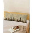 thumbnail image 1 of Beige Forest Body Throw Pillow Cover Case, Couch Sofa Bed Pillowcase, Soft Decorative Pillow Protector, Trees Landscape Ombre Shabby Vintage 20x54Inch Long Reversible Pillow Shams with Zipper, 1 of 6