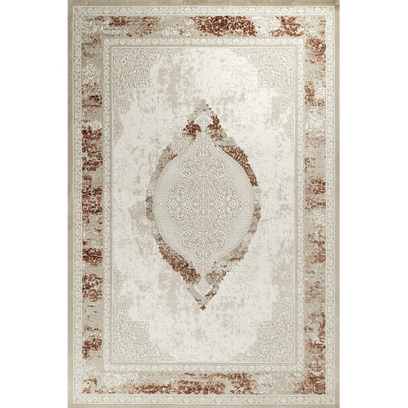 Beige Framed Area Rugs for Living Room Washable Rugs Boho Moroccan Area Rug Soft Neutral Geometric Bohemian Carpet Distressed Indoor Rug for Bedroom Dining Room Office Foldable Nonslip Rug