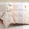 thumbnail image 1 of Beige Full Size Comforter Set Seersucker 7 Pieces All Season Luxury Bed in a Bag with Sheets Pillowcases Shams Soft Microfiber, 1 of 8