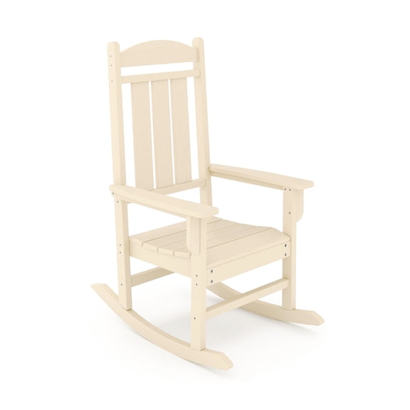 Beige Garden Porch Rocker - Lumber For Relaxing Moments In Comfortable Outdoor Spaces