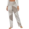 thumbnail image 1 of Beige Geometric Circle Pattern Winter Female Pants Flannel High Waist Women Pants Lady Warm Straight Leg Plush Trousers, 1 of 7