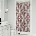 thumbnail image 1 of Beige Geometric Diamond Striped Pattern Shower Curtain 36"x72" ,Bathroom Decorative Shower Curtains Set with 12 Hooks,Modern Waterproof Washable Shower Curtain, 1 of 6