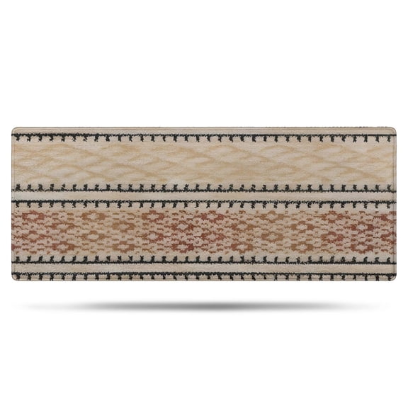 Beige Geometric Diamond Wave Pattern Bathroom Rugs Mat,Non Slip Microfiber Bathroom Rug,Rubber Backing,Soft Bathroom Mats for Bathroom Floor,Tub and Shower,60x24in(150x60cm)