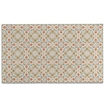 Beige Geometric Pattern Door Rugs,Washable Non Slip Door Mats Indoor,Decorative Door Mats,Entry Mat Indoor for Entrance,Bedroom,Kitchen,Bathroom,17"x30"
