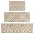 thumbnail image 1 of Beige Geometric Pattern Kitchen Rugs Sets Of 3,Kitchen Runner Rugs Non Skid Washable,Decorative Kitchen Floor Mats for Kitchen,Sink,Laundry,17"x30"+ 17"x47" + 17"x59", 1 of 6