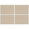 thumbnail image 1 of Beige Geometric Pattern Summer Placemats Table Placemats Set Of 4-Linen Kitchen Washable Placemats Table Mats 11.8"x17.7" Non-Slip Heat Resistant, 1 of 6