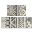 thumbnail image 1 of Beige Geometric Stripe Diamond Pattern Kitchen Rugs Sets Of 2,Anti Fatigue Kitchen Mat Rugs Non Slip Washable,Decorative Kitchen Floor Mats for Kitchen,Sink,Laundry,17"x30"+17"x47", 1 of 7