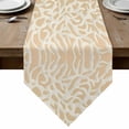 thumbnail image 1 of Beige Geometric Table Runner Linen Burlap Table Runner 72 Inches Long Modern Color Block Abstract Dresser Scarves for Kitchen Island Coffee Dining Room Party Wedding Banquet Holiday Decor 18"x72", 1 of 8