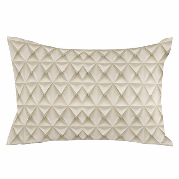 Beige Geometric Throw Pillow Cover 16 x 24 Inch Decorative Pillow Cover Simplistic Chic Rustic Hexagon Pattern Lumbar Pillowcase Seasonal Rectangle Cushion Case for Couch Sofa Bed Living Room