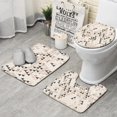 thumbnail image 1 of Beige Geometric Triangle Pattern Bathroom Rugs Sets 3 Piece,Toilet Cover Set,Absorbent Non Slip Bathroom Mats Sets with U-Shaped Contour Rug Toilet Rug Set, 1 of 5