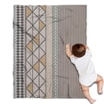 thumbnail image 1 of Beige Geometric Triangle Stripe Pattern Blanket,Comfortable Soft Flannel Throw Blanket,All Season,Warm Lightweight Blankets for Sofa Bed Couch Living Room Chair,30"x40", 1 of 4