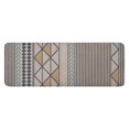 thumbnail image 1 of Beige Geometric Triangle Stripe Pattern Kitchen Rug Mat,Kitchen Runner Rugs Non Skid Washable,Decorative Kitchen Floor Mats for Kitchen,Sink,Laundry,17"x47.2", 1 of 7