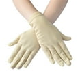 thumbnail image 1 of Beige Gloves Mittens Women Fashion Solid Color Short Stretch Ceremonial Dance Gloves, 1 of 2